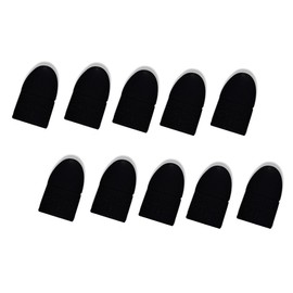 10Pcs/Set Reusable Silicone Nail Soakers UV Gel Nail Polish Remover Wrap Caps Nail Art Kits (Black)