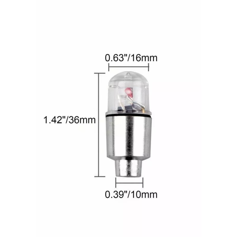 FF 2X LED Purple Light Flashing Tire Wheel Valve Stem