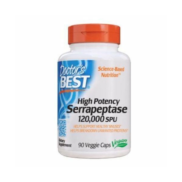 High Potency Serrapeptase 90 Veggie Caps