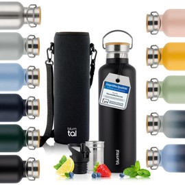 Blumtal Thermos Flask 1 L - Double-Walled Stainless Steel Drinking Bottle 1 L - Insulated Bottle 1 L BPA Free - Stainless Steel Drinking Bottle 1 L - Tea Bottle - Water Bottle Thermo 1 L - Sports