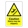 Caution stairs may be slippery sign - 1.2mm Rigid plastic