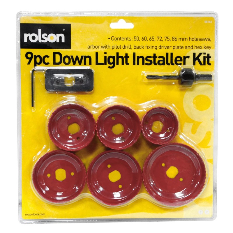 Rolson 58143 9 pc Down Light Installers Set