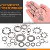 Rustark 400Pcs 6 Sizes 304 Stainless Steel Metric M3-M10 External