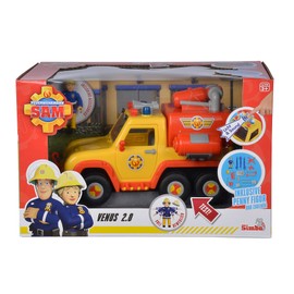 Simba 109251094 Fireman Sam Venus 2.0 Fire Engine with Figure, Original Sound, Blue Light, Arrow Shot Function, Doors for Opening, Penny Toy Figure, Lots of Accessories, 19 cm, from 3 Years