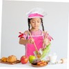 WOONEKY 1 Set Cooking Playset Girl Baking Apron Chef Hat