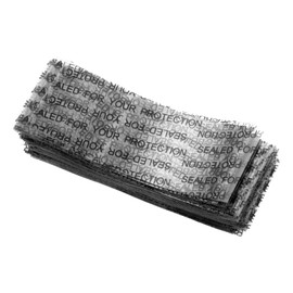 PATIKIL 82 x 30 mm PVC Black Print Perforated Heat Shrink Bands, Pack of 250 Shrink Film for Bottles, Jars, Cans and Cans, Suitable for Diameters 1.85 to 2.01 Inches, Clear