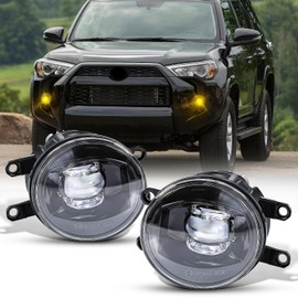 FICOLPO Led Fog Lights Assembly for 2016-2022 Tacoma, 2014-2022 4Runner, 2014-2019 Tundra - Bumper Driving Fog Lamps OEM Replacement (Amber Light)