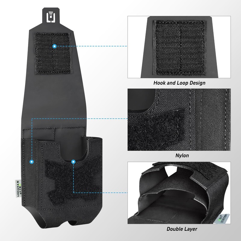NEXT STATION Double Handcuff Pouch,MOLLE Handcuff Holster fits Multiple Cuffs,Handcuff