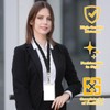 2 Pcs Stretchy Scrunchie lanyards with 4 Card Holders for