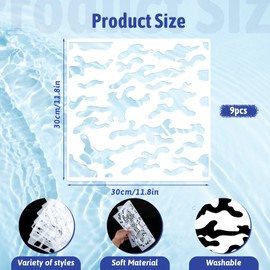 Giantree Camo Paint Stencils 12 Inch Reusable Camouflage Stencils Painting Crafts Templates Drawing Stencil for Spray Paint Wood Canvas Paper Fabric Wall and Furniture