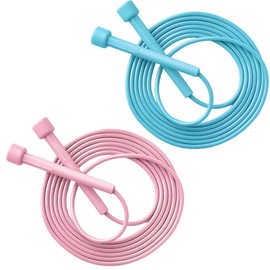 NHQZ 2 Stück Springseil Fitness, Seilspringen, Verstellbare Springseil für Erwachsene Kinder, Springseil Sport, Speed Rope Mit Rutschfestem Griff, Sprungseil für Workout & Ausdauertraining