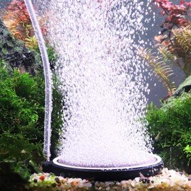 hygger Air Stone for Aquarium: Quiet High Dissolved Oxygen Diffuser Kit for Freshwater or Saltwater Fish Tank and Hydroponic Air Pump-Disc 4 x 4 Inch Air Bubble Stone