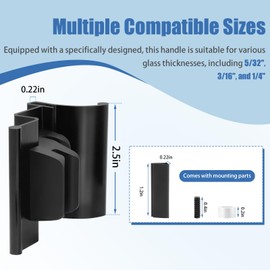 MEKILYN RV Shower Door Handle for Tri-Slide Door with Bumper and No T Bar.