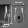 Newisdomake Fingerprint Padlock, Smart Lock with Key Backup, Waterproof for