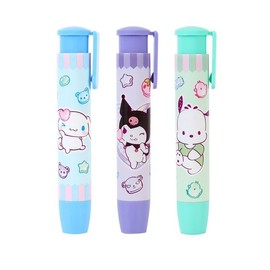 3 Count, Cute Retractable Pencil Erasers