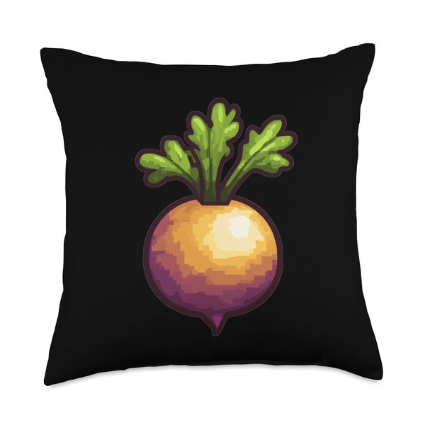 Rutabaga 16 Bit Pixel Art Throw Pillow