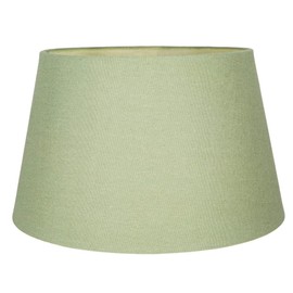 Traditional Olive Green Linen Fabric Drum Table/Pendant Lampshade | 60w Maximum | Inner Fabric Lining | 30cm Diameter by Happy Homewares
