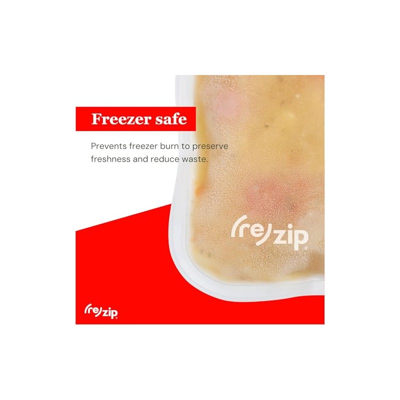 rezip Lay-Flat Half-Gallon Leakproof Reusable Storage Bag 4-pack