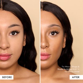 ICONIC LONDON Shape and Shade sculpting Stick shade Chisel (Med/Deep) | Mega-Blurring Creamy Sculpting Stick, Seamless Apllication for Silky Finish, Cruelty Free, Vegan Makeup, 0.21 oz.