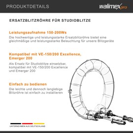 Walimex pro Replacement Flash Tube Emerger 200