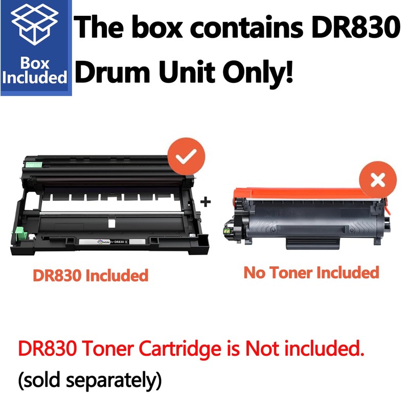Upgraded Version DR830 Drum Unit Compatible Replacement for Brother DR-830