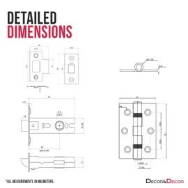 Decoranddecor Lumina Internal Square Door Handles Lever On 54mm Rose - Aluminium Antique Brass - Latch and Hinge Kit