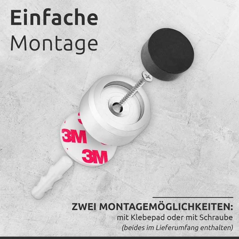 ECENCE Door Stopper Wall Stainless Steel 1 x Wall Buffer