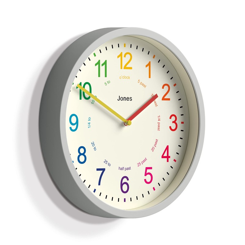 Jones Clocks® Kids Clock - Time Teaching Clock - Learn