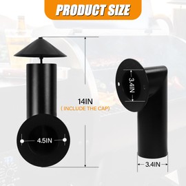 COMVIEE Pellet Grill Smoke Stack Chimney Replacement for Pit Boss Traeger Camp Chef, Replacement Stack Smoker Kits with Umbrella, Gasket, Screw, Locking Washer & Washer