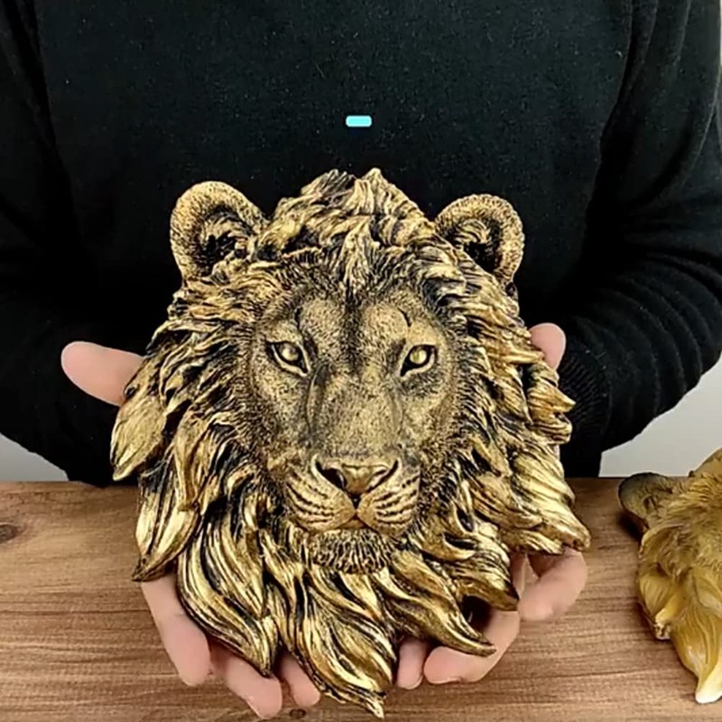 Hausdec 1Pcs Animal Wall Decor Lion Wall Decor Wall Statue