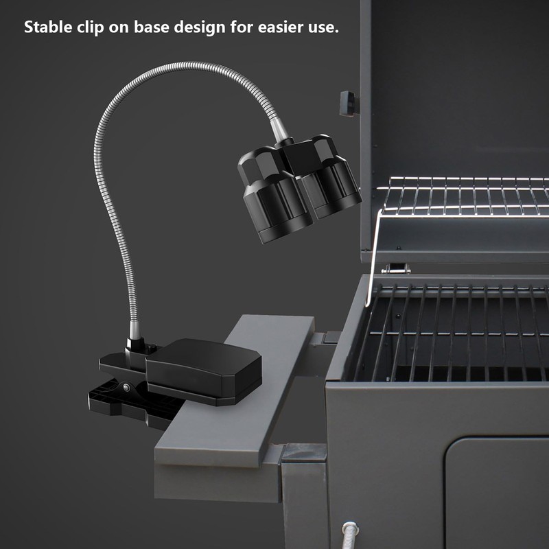 Clip On Light LED Double Headed 360 Degree Adjustable Rotatable