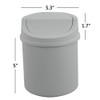 Cadineer Desktop Bin, Mini Trash Can With Swing Top Lid,