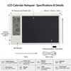 10-Inch Rechargeable LCD Calendar Notepad with Digital Clock Temperature and
