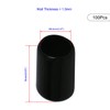 Ohamtes 100PCS ID9.5mm Black PVC Rubber End Cap, Vinyl Flexible