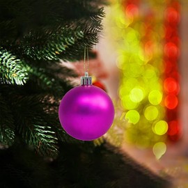 YYCRAFT Matte Hot Pink Shatterproof Christmas Ornament 6cm Unique Color Ornament for Holiday Decor Wreaths Garlands Box Set (9 Pack,Hot Pink)