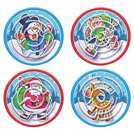 Playwrite 6 x Christmas Maze Puzzles - Stocking Toy Loot/Party Bag Fillers Childrens/Kids