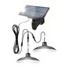 Shed Solar Light,Work Light with 2 Heads | Waterproof Solar