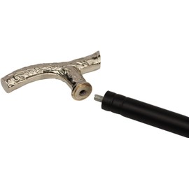 Sana Nautical Walking Stick Derby Vintage Antique Walking Cane Wooden Walking Stick Silver Brass T Shape Handle Cane