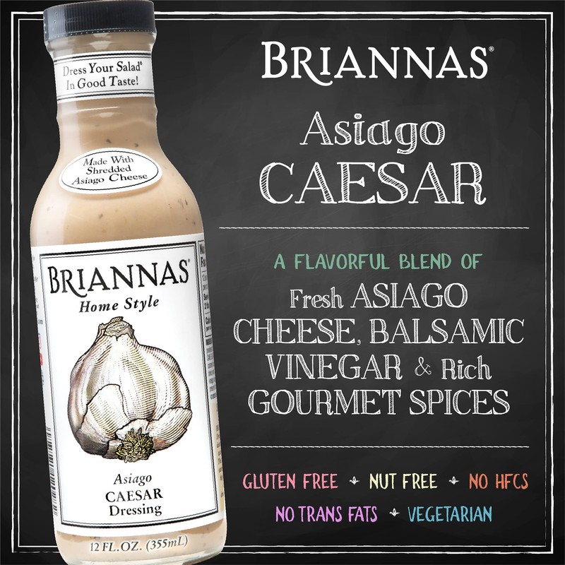 Brianna's Home Style Asiago Caesar, Salad Dressing, Gluten Free, Nut