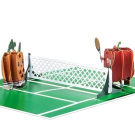 GREETING ART Tennis Pop Up Card, Pickleball Birthday Card With Envelope, Happy Birthday, Anniversary, Retirement, Thank You, Fathers Day, Graduation