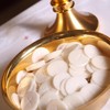 Altar Bread 1 1/8" White Cross Design 300 Communion Hosts