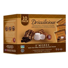 Drizzilicious Crunchy Drizzle Bites with Rice, Chia, Quinoa & Flax 10 Pack (S'Mores)