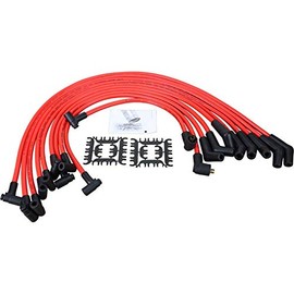 AIP Electronics Compatible 10mm Hei Spark Plug Wire Set Compatible Replacement For 1979-1991 Ford SBF 221 260 289 302 351W 45 To 90 Oem Fit PWJ103