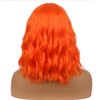 WTHCOS Orange Wig Short Curly Wig with Bangs Orange Wig