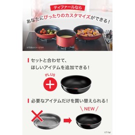 Tefal L43819 Fry Pan with Removable Handle, 11.0 inches (28 cm), Deep Wok, Compatible with Gas Fire, Ingenio Neo Hard Titanium Intense Wok Pan, Non-Stick