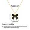 YUJIE Black Bow Necklace for Women Gold Plated Adjustable Chain
