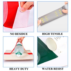 LLPT Duct Tape Premium 3 Pack 2” x 35 Yards Each Roll Easy to Tear Muti-Use Colorful Bulk Fabric Tape No Residue for Indoor Outdoor School Home Office and Industrial Use Color Blue (DT350BL)