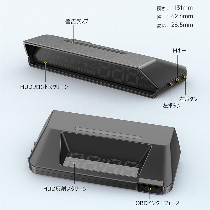 GIGC Car Head Up Display, OBD2 Meter, Tachometer, Multimeter, Alarm