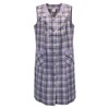 Schuerzenfabrik Button Gown Women's Mixed Fabric Checked Apron Sleeveless Cooking