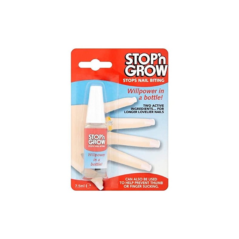 Stop n Grow Stops Nail Biting Deterrent 7.5ml, Pack of